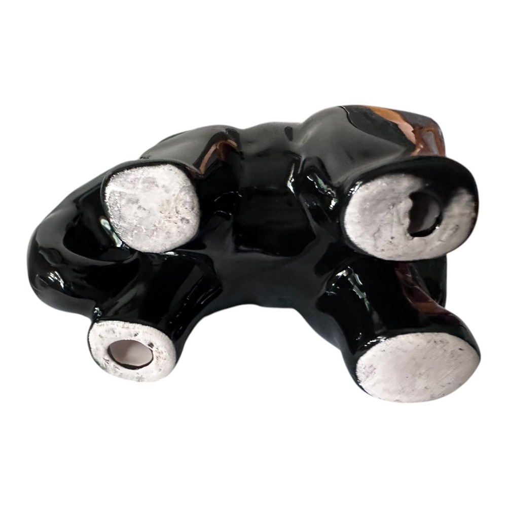 Unbranded Elephant Figurines Unisex Small Black White Excellent Ceramic Set 2 - Picture 11 of 13